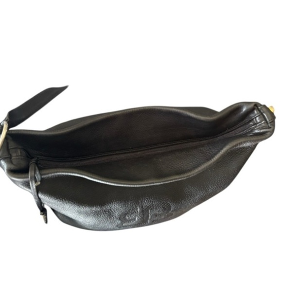 Balpri Black Genuine Leather Shoulder Bag / Crossbody Bag Made In Spain Top Zip - Picture 7 of 16